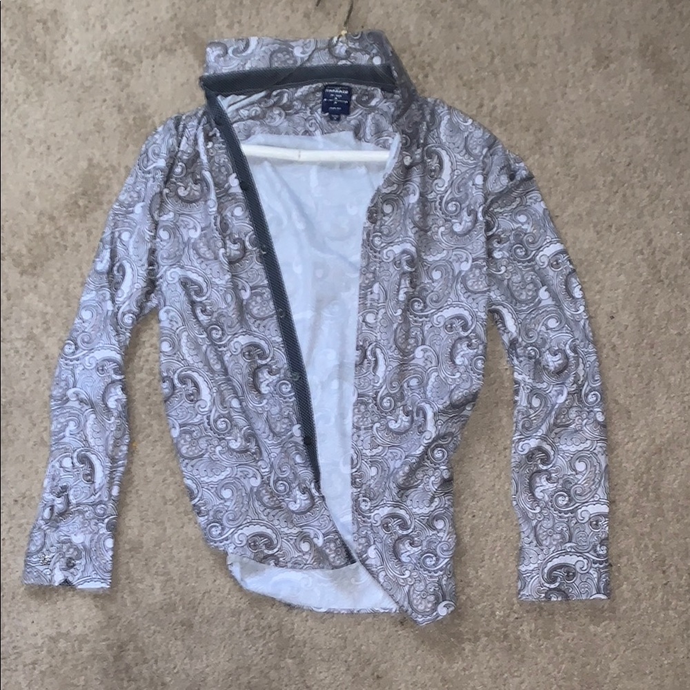 Society Of Threads Gray Paisley Bomber Jacket